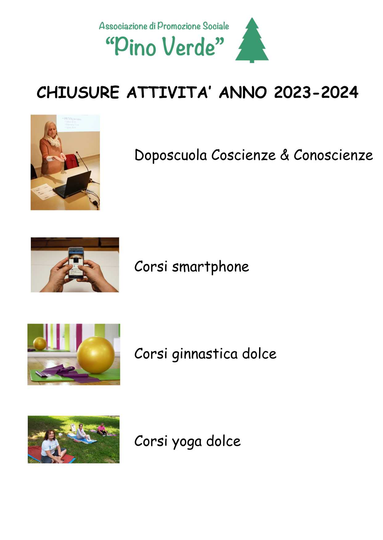 Chiusura attività anno 2023-2024